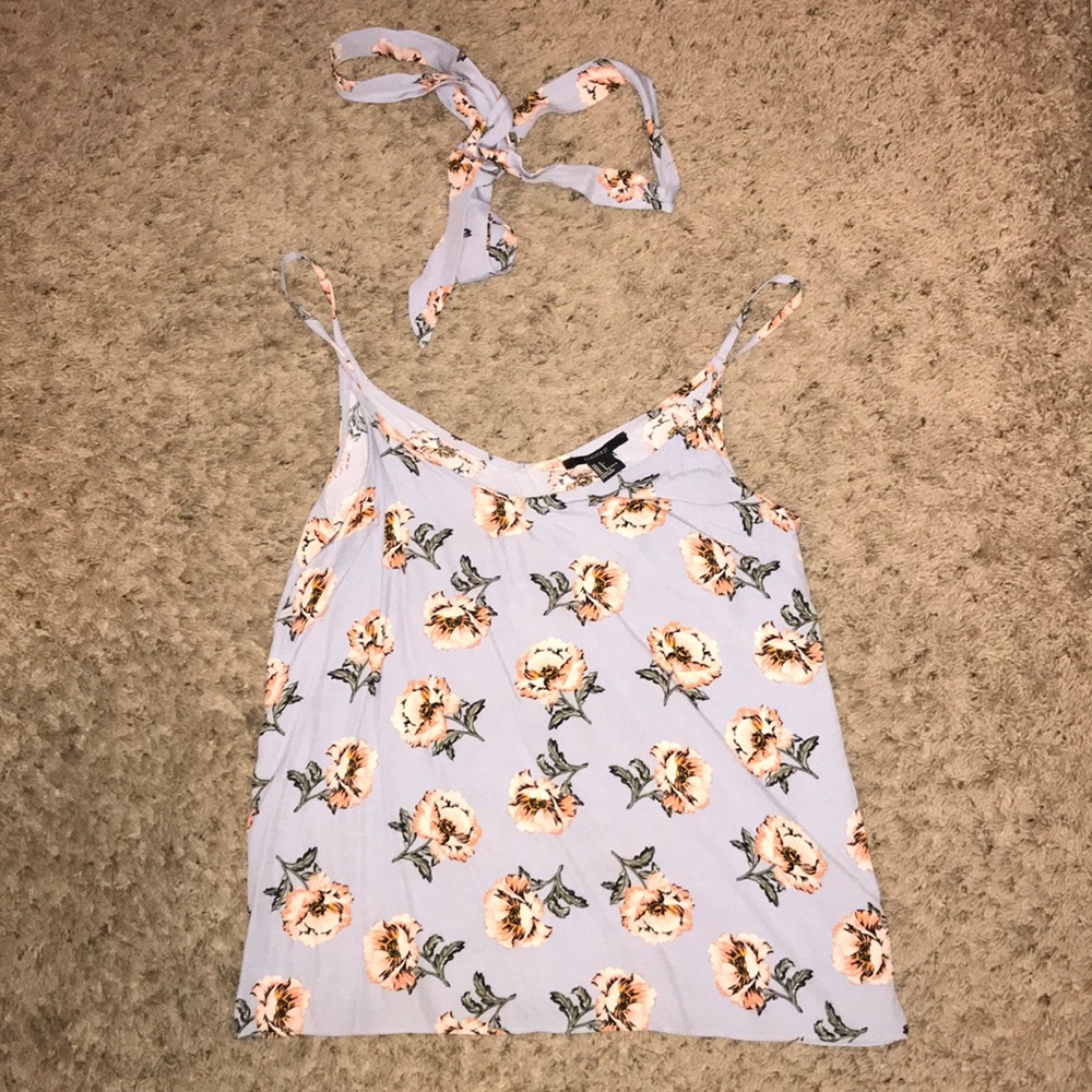 Tank top with a separate necktie